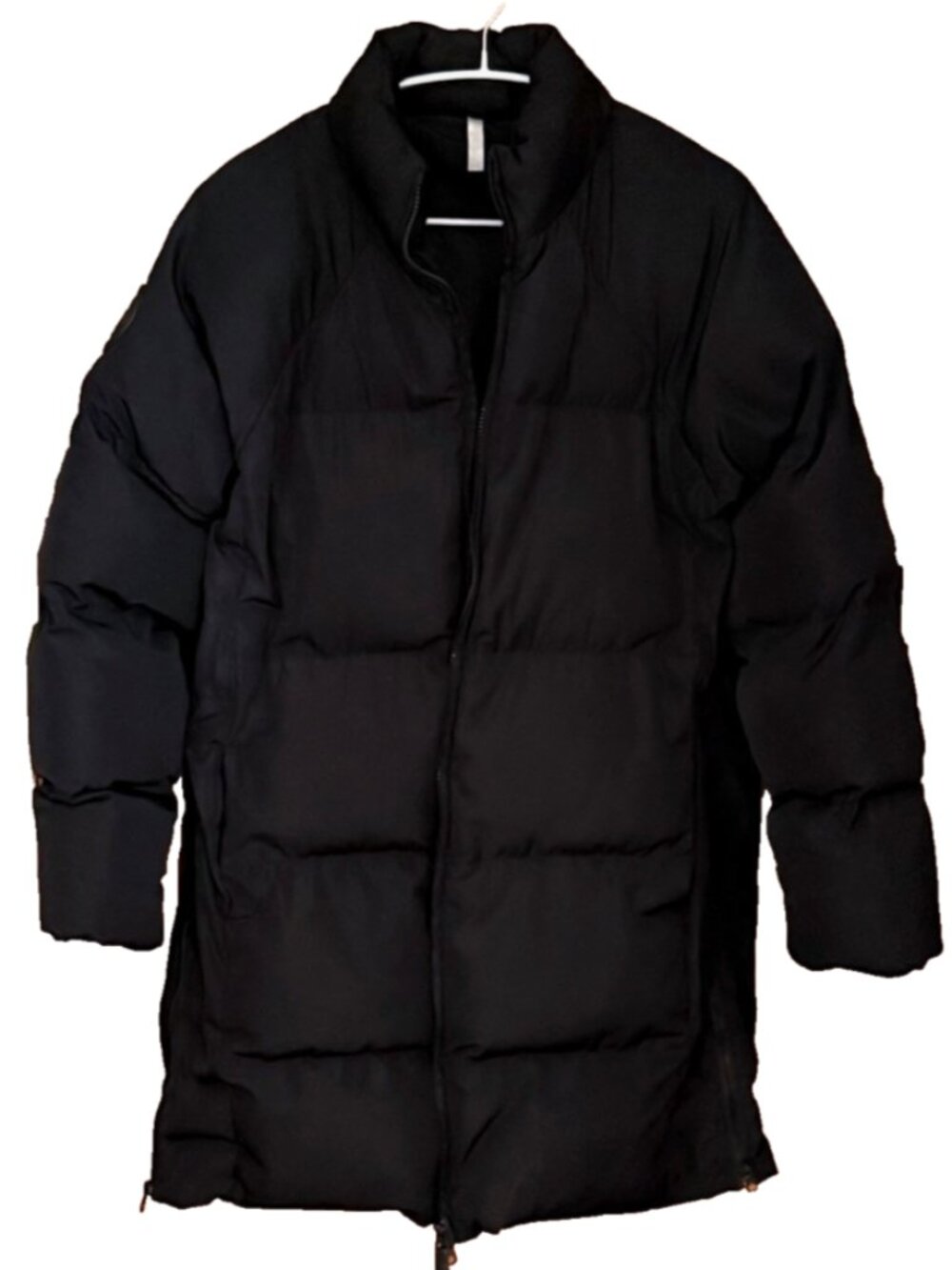 Fabletics Black Bryce Storm Puffer Coat size Large *BROKEN ZIPPER